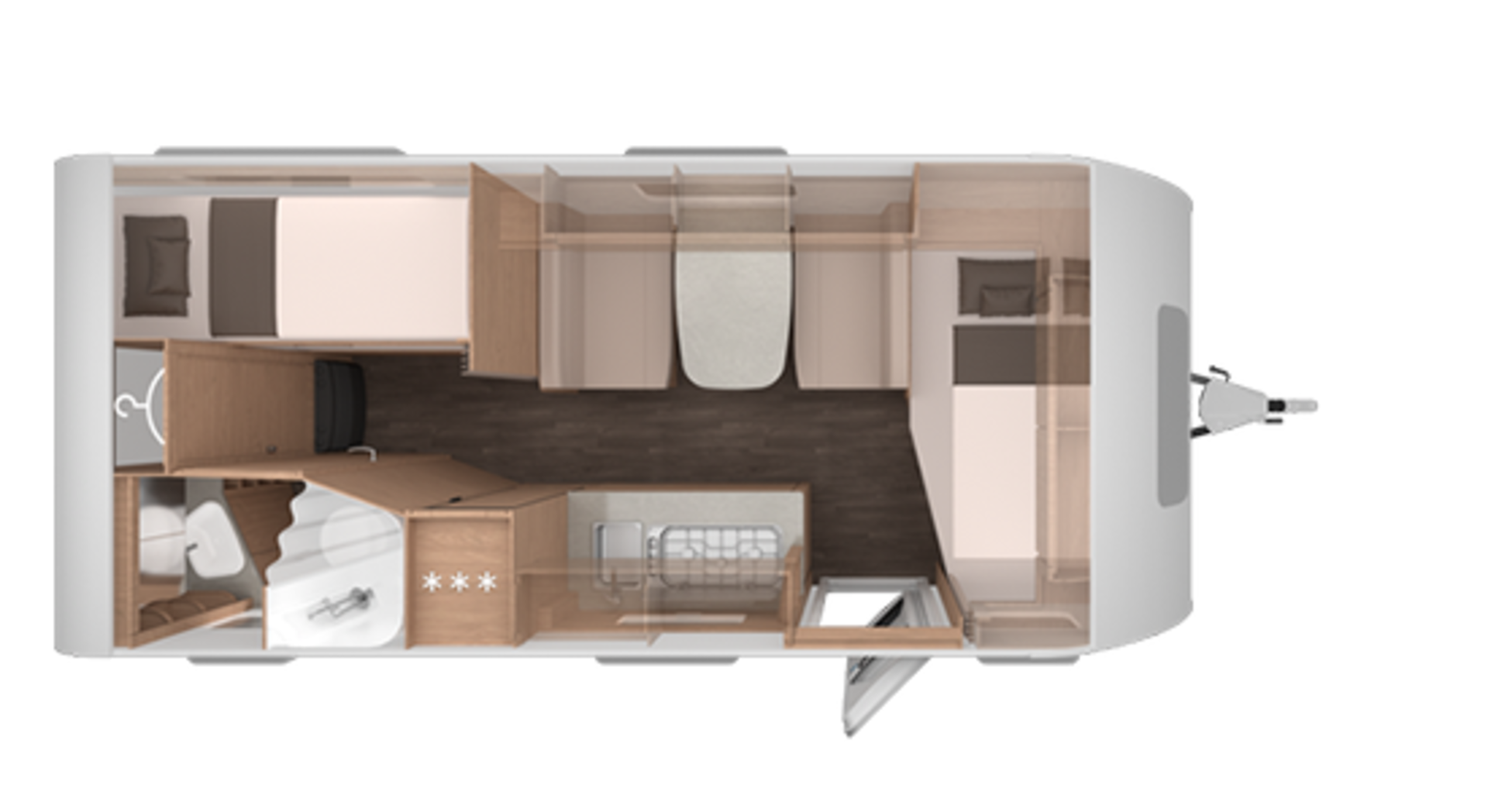 Indeling van de Caravans SPORT 500 KD