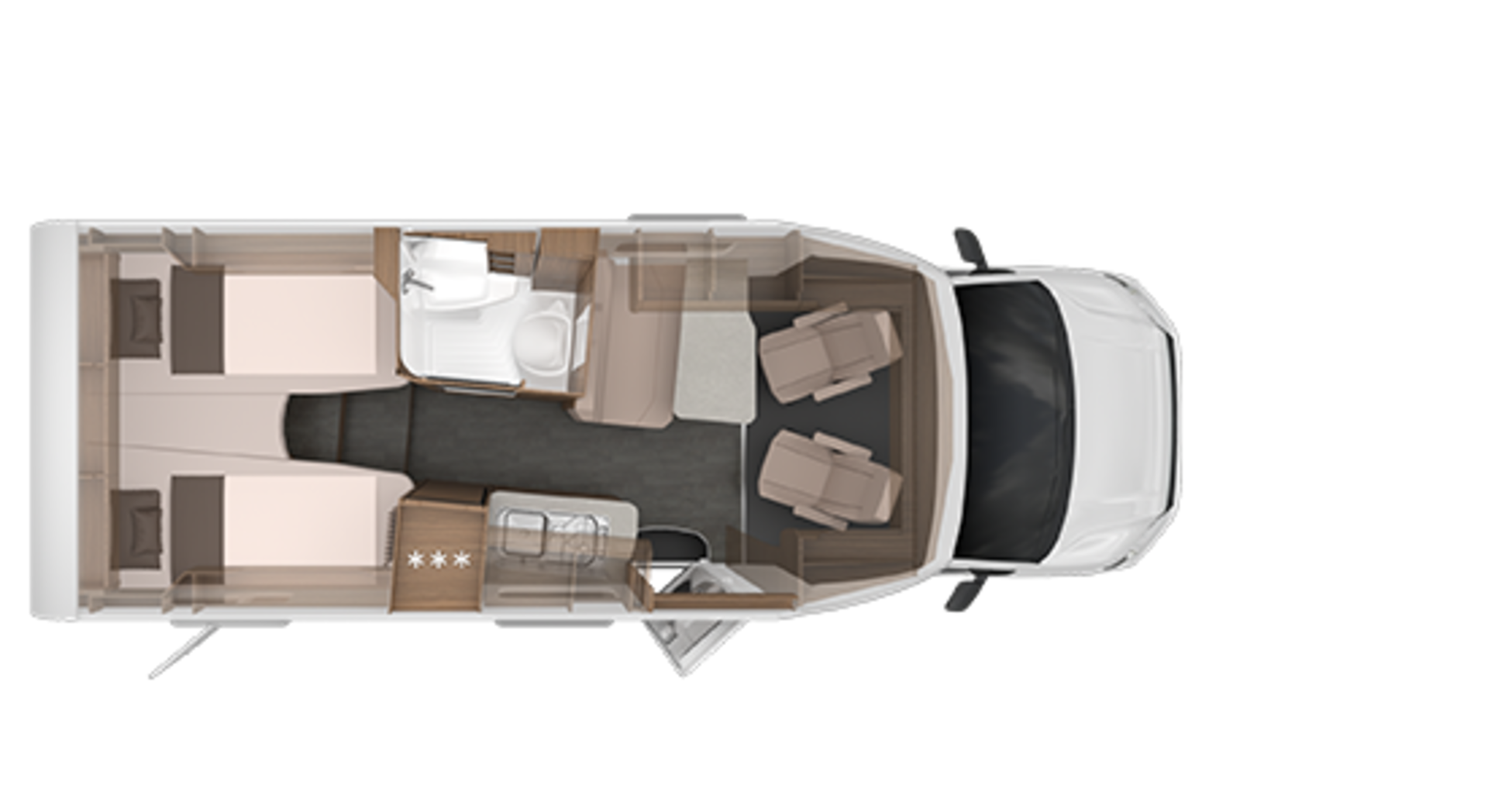 Floor plan 640 MEG of the KNAUS VAN TI.