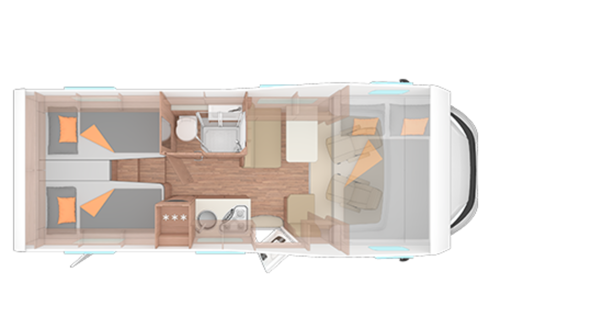 Grundriss des CaraHome 650 MEG.