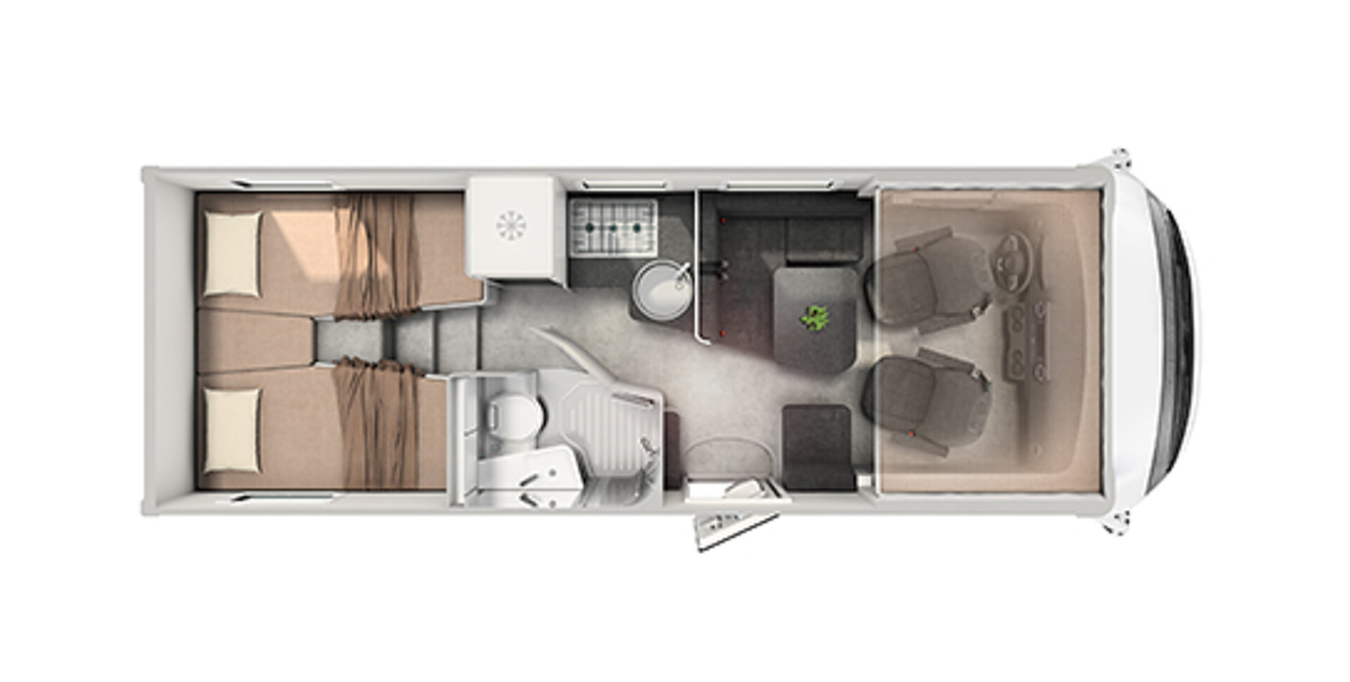Der Grundriss des HYMER B-MC I 600.