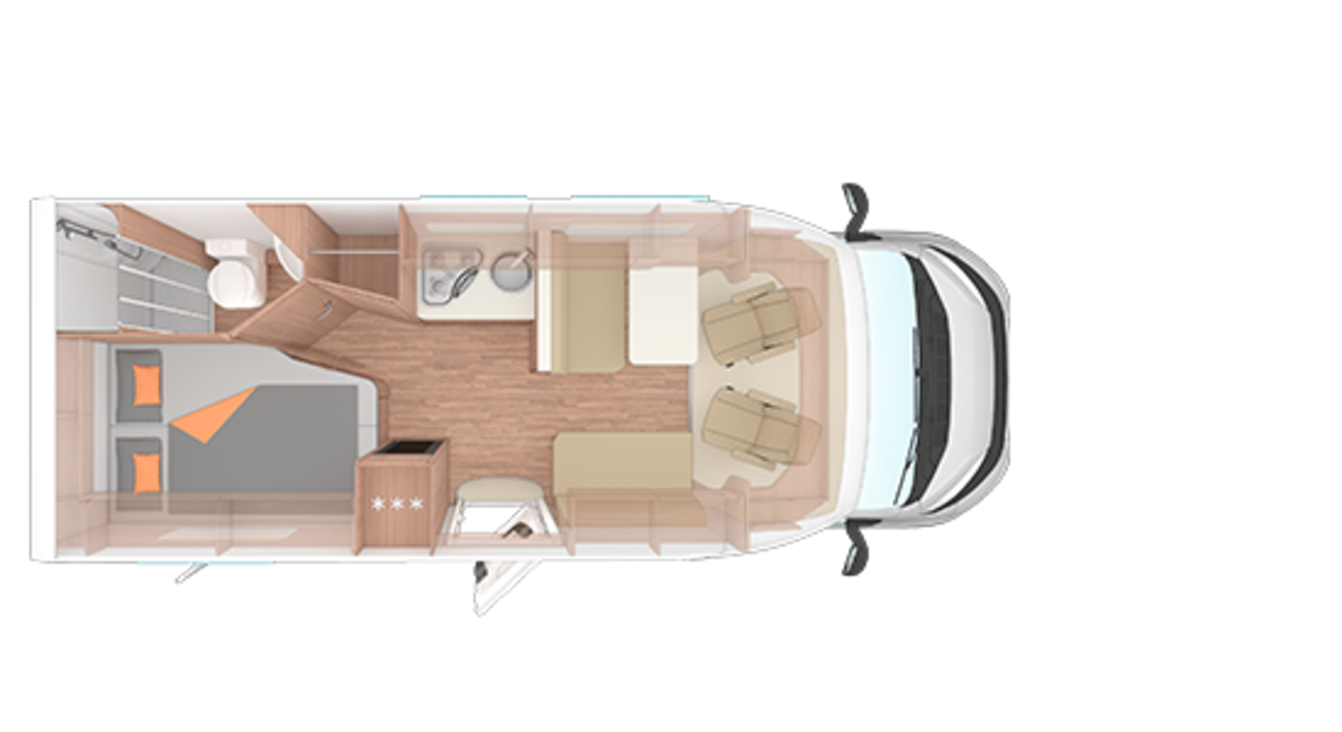 Grundriss des CaraSuite 650 MF.