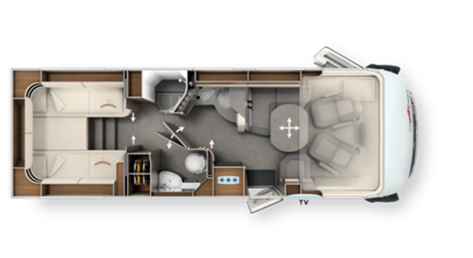 Der Grundriss des Carthago chic c-line I 4.9 LE