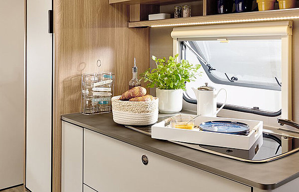 Bürstner Premio motorhome kitchen