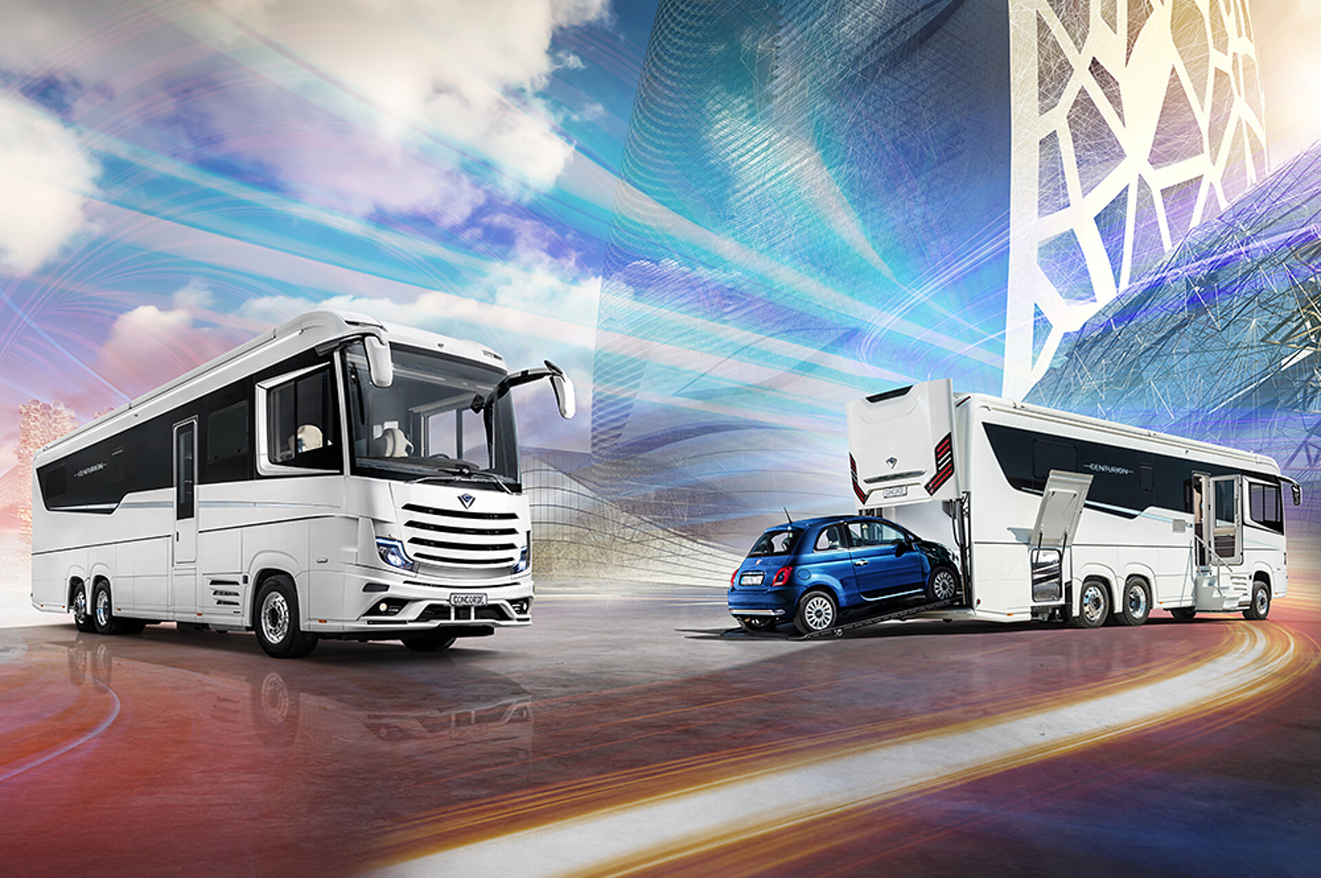 Front- und Heckansicht eines Concorde Centurion.