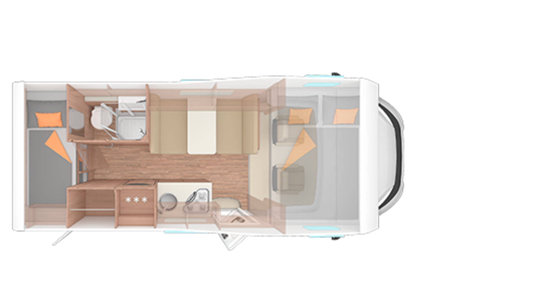 Grundriss des CaraHome 650 DKG.