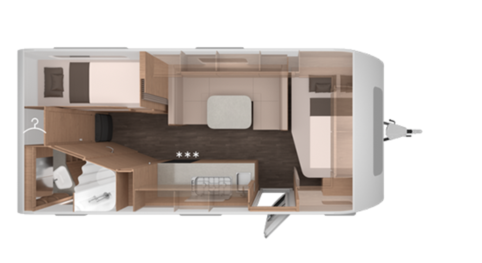 Indeling van de Caravans SPORT 580 QS