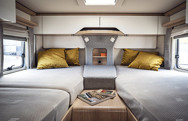 Hymer Class B motorhome beds