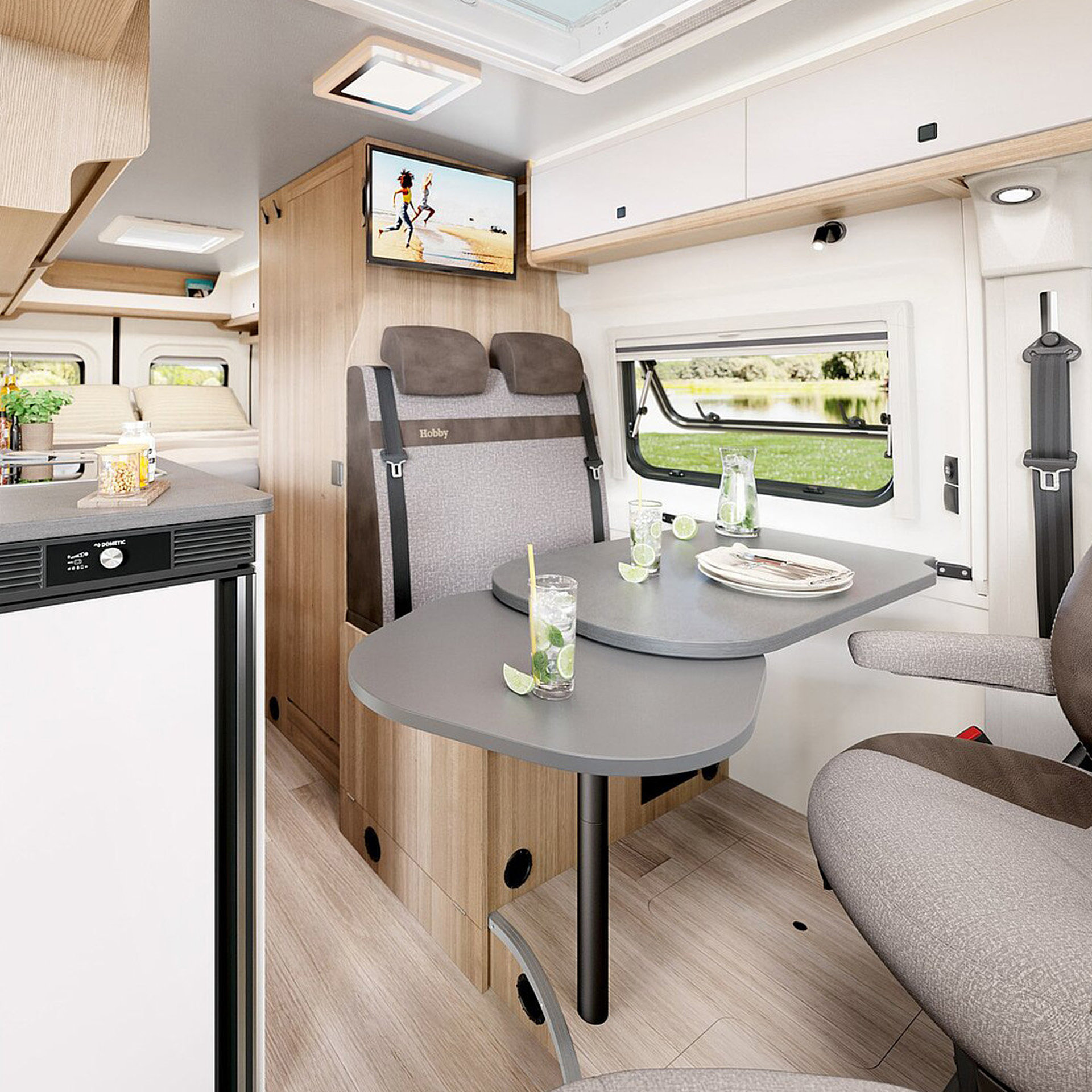 Hobby Ontour Van First Edition Sondermodell 2025 Inneneinrichtung Sitzgruppe