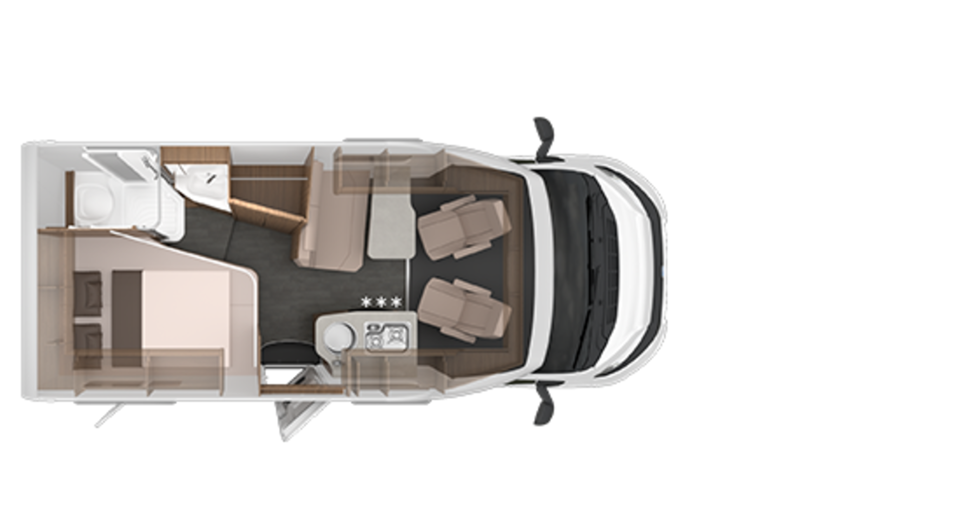 Floor plan 550 MF of the KNAUS VAN TI.