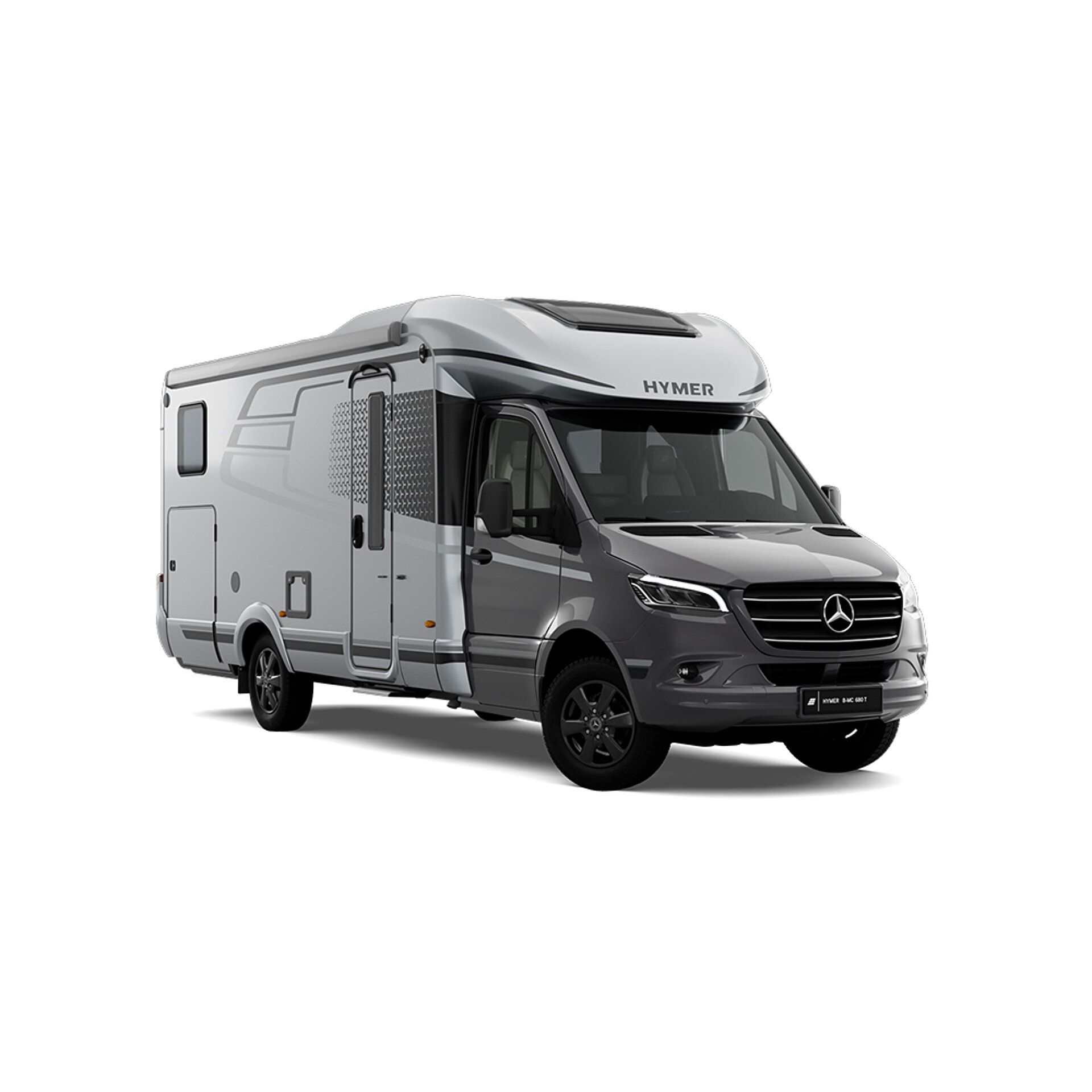 Freigestellte Ansicht eines HYMER B-MC T Reisemobils.