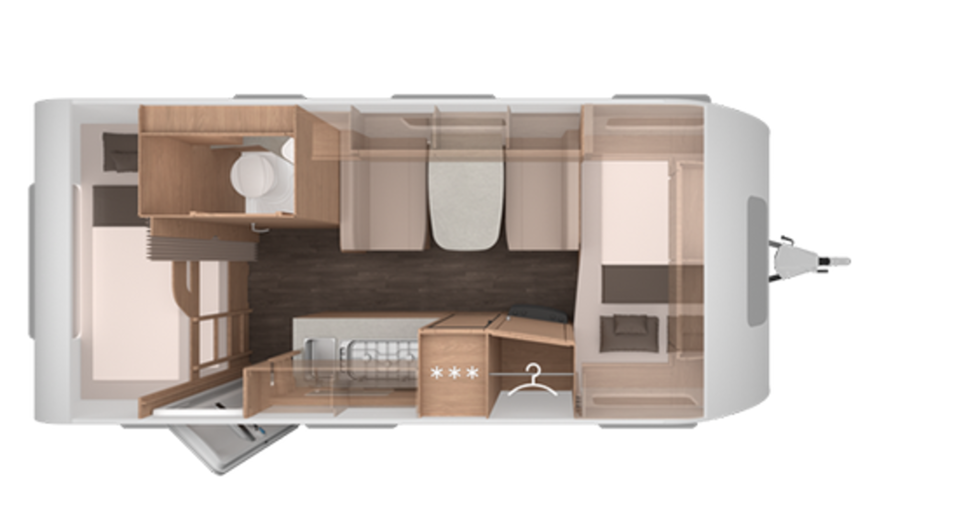 Indeling van de Caravans SPORT 500 QDK