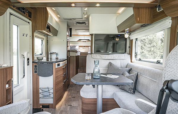 Hymer classe B camping-car espace de vie 