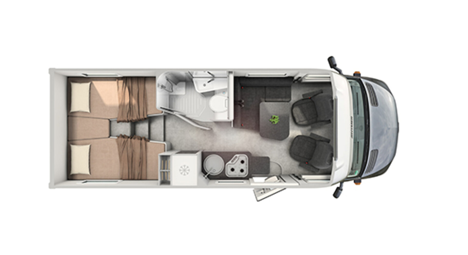 Der Grundriss des HYMER ML-T 580.