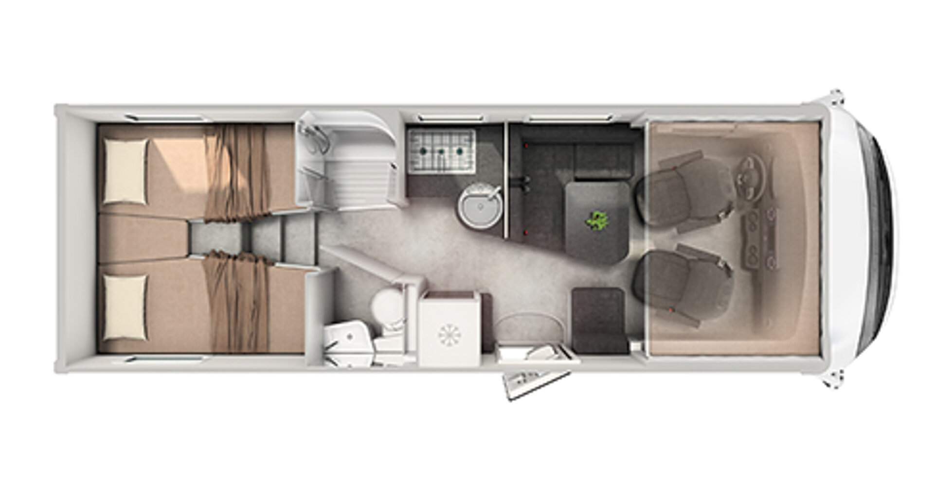 Der Grundriss des HYMER B-MC I 680.