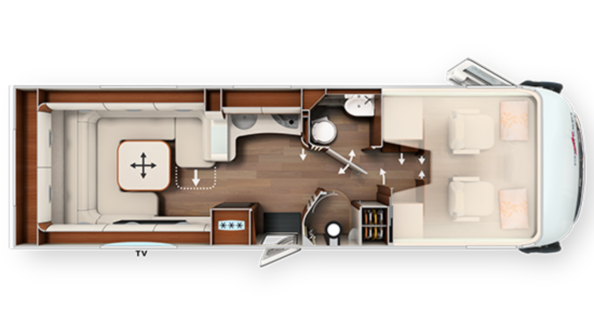 Der Grundriss des Carthago Liner-for-two I53 L.