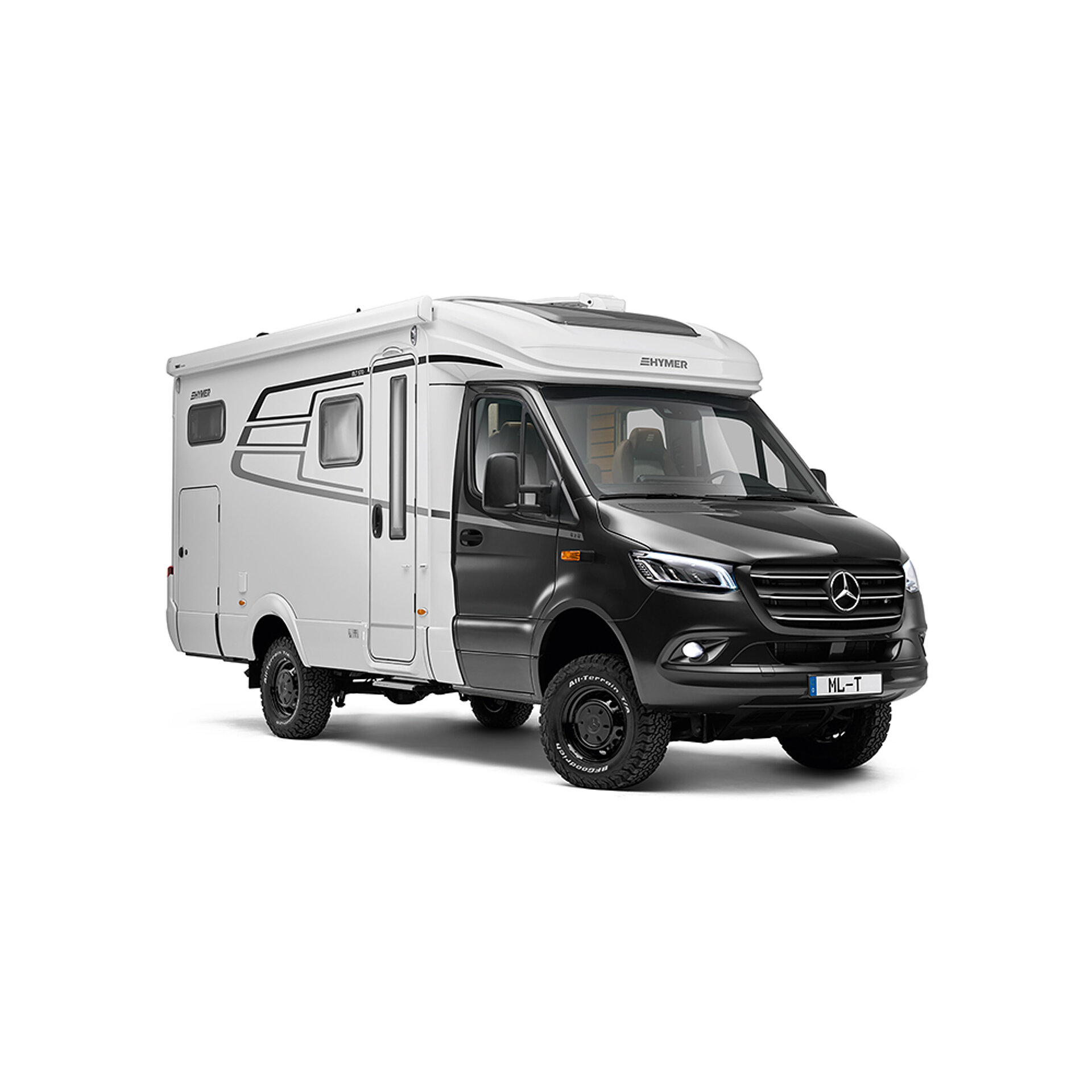 Freigestellte Ansicht eines HYMER ML-T Wohnmobils.