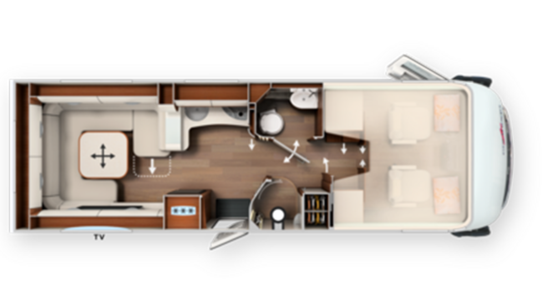 Der Grundriss des Carthago Liner-for-two I53.