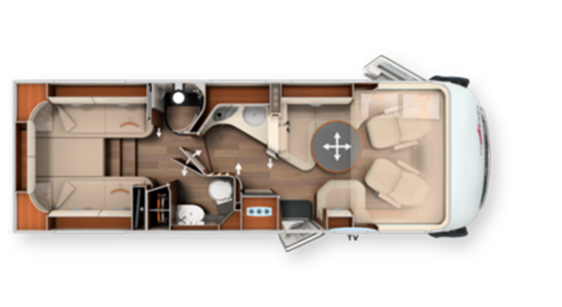 Der Grundriss des Carthago chic e-line I 50 LE.