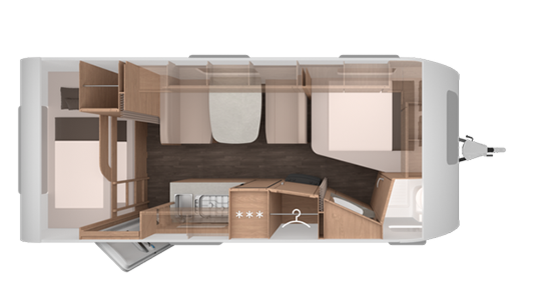 Indeling van de Caravans SPORT 540 FDK