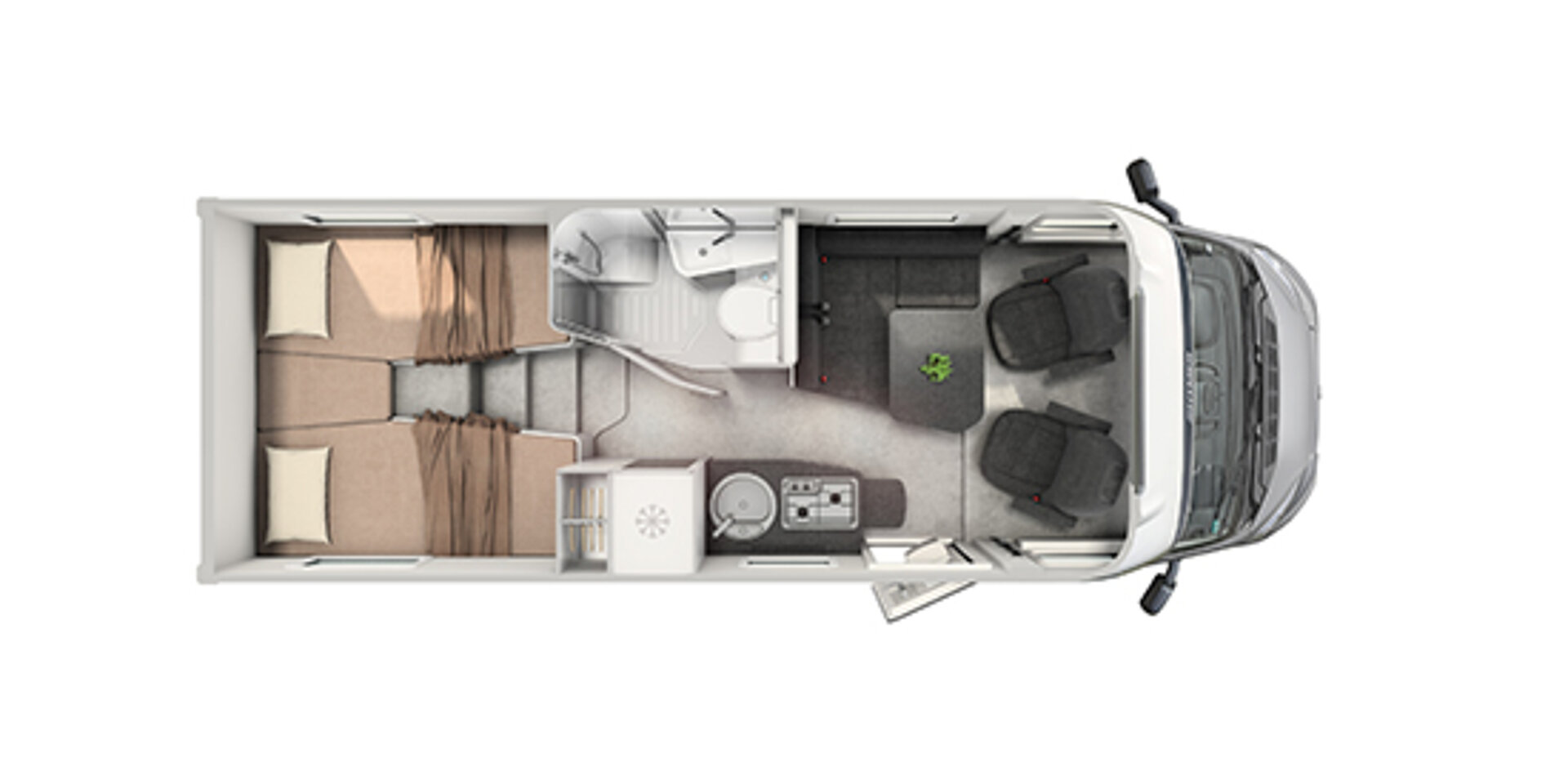 Der Grundriss des HYMER Exsis-t 580.