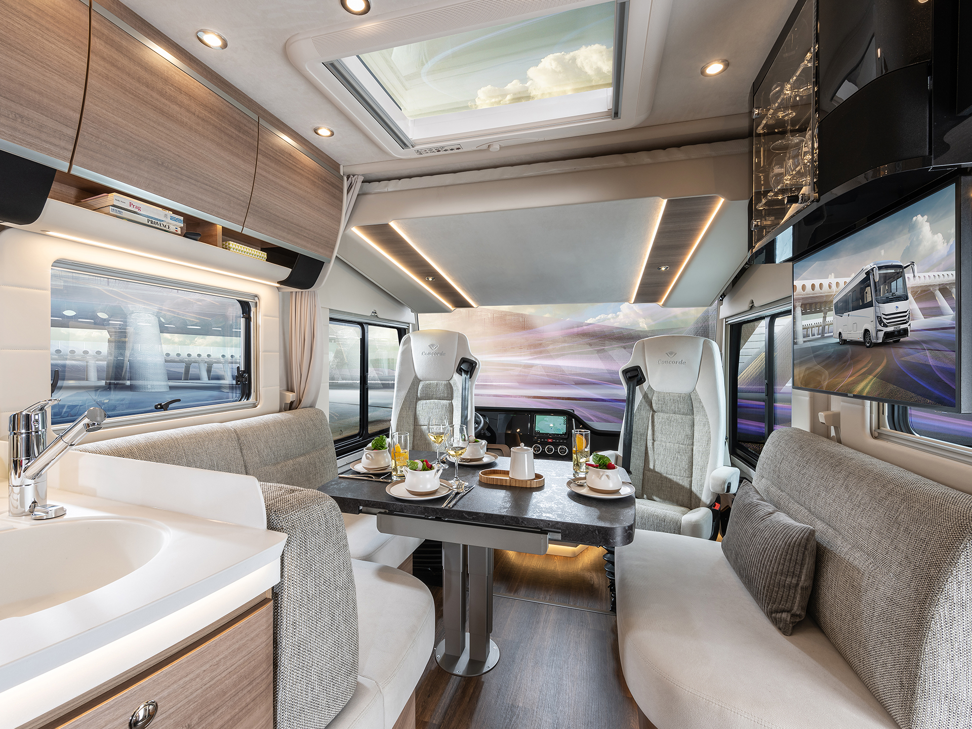 Der Wohnbereich des Concorde Carvers.