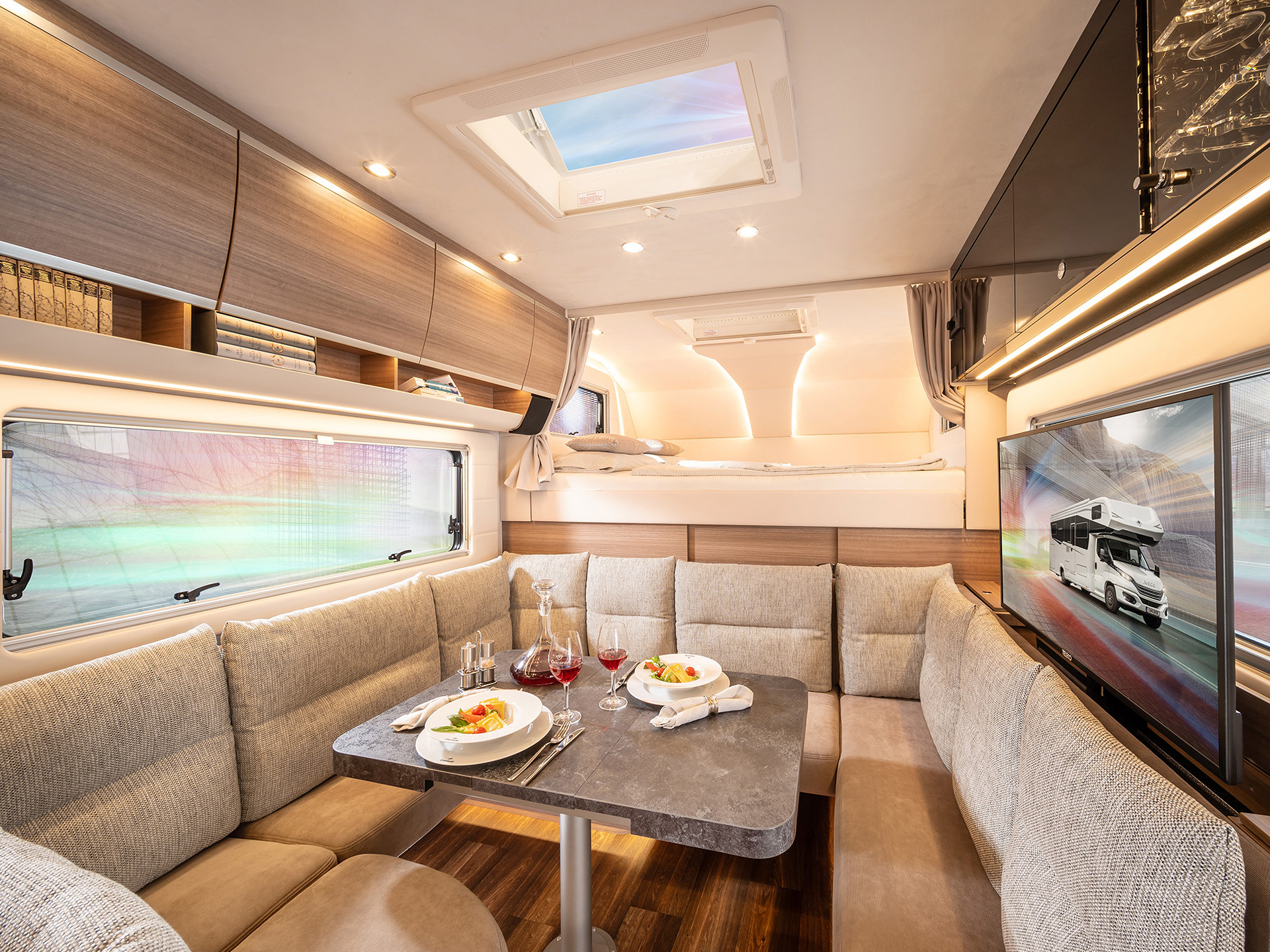 Sitzbereich im Cruiser Daily.