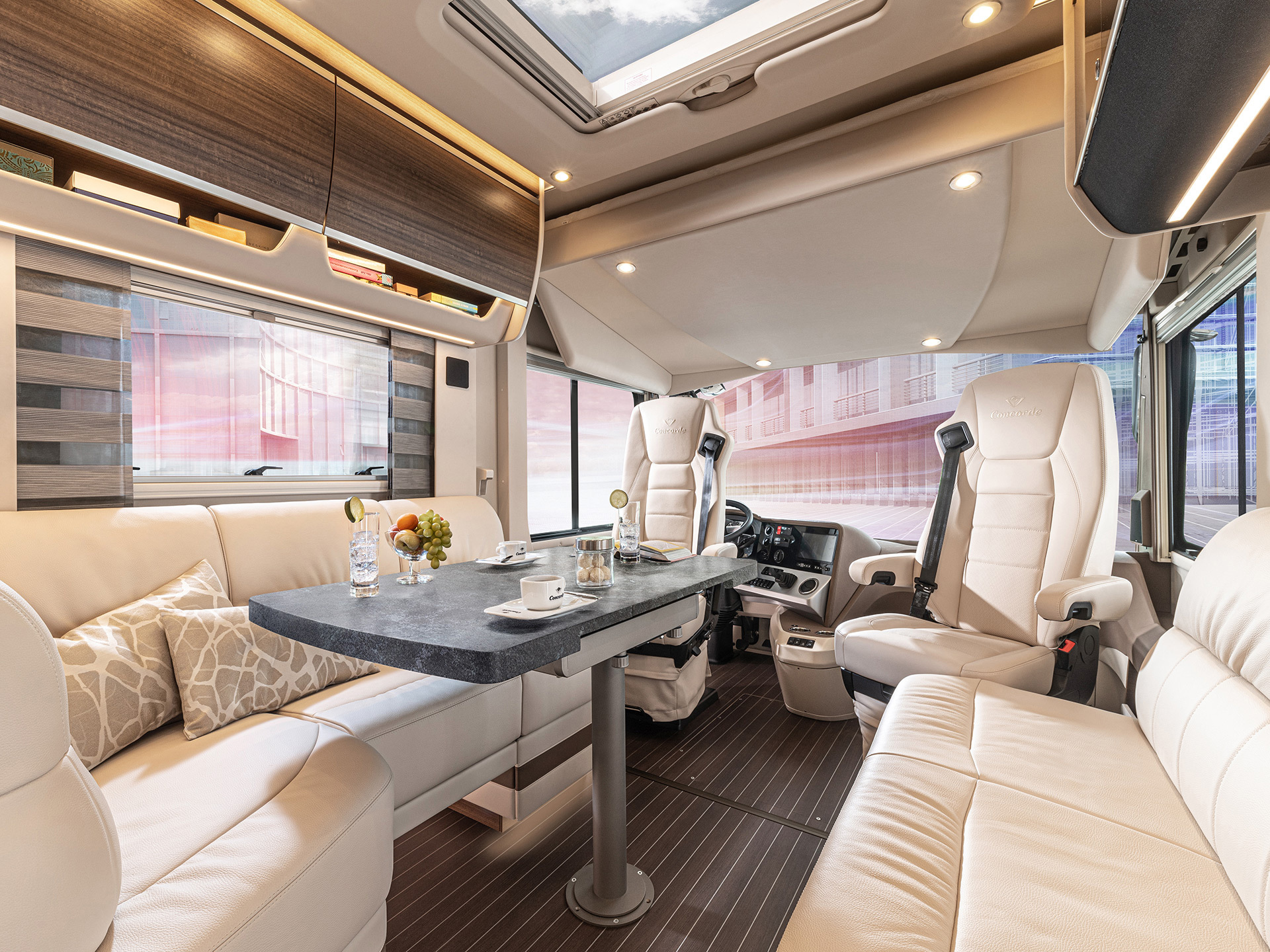 Der großzügige Sitzbereich im Concorde Liner.