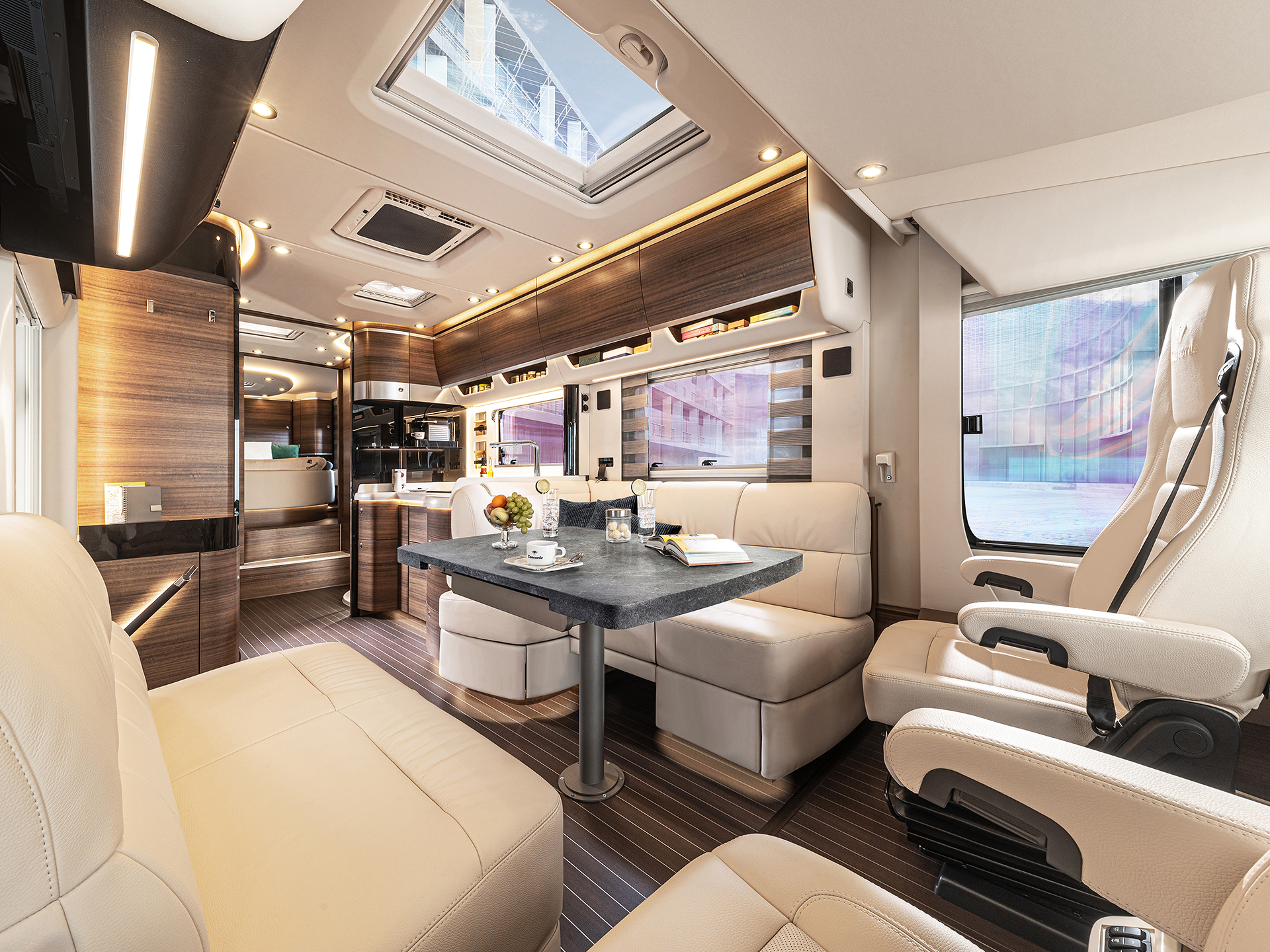 Der großzügige Sitzbereich im Concorde Liner.