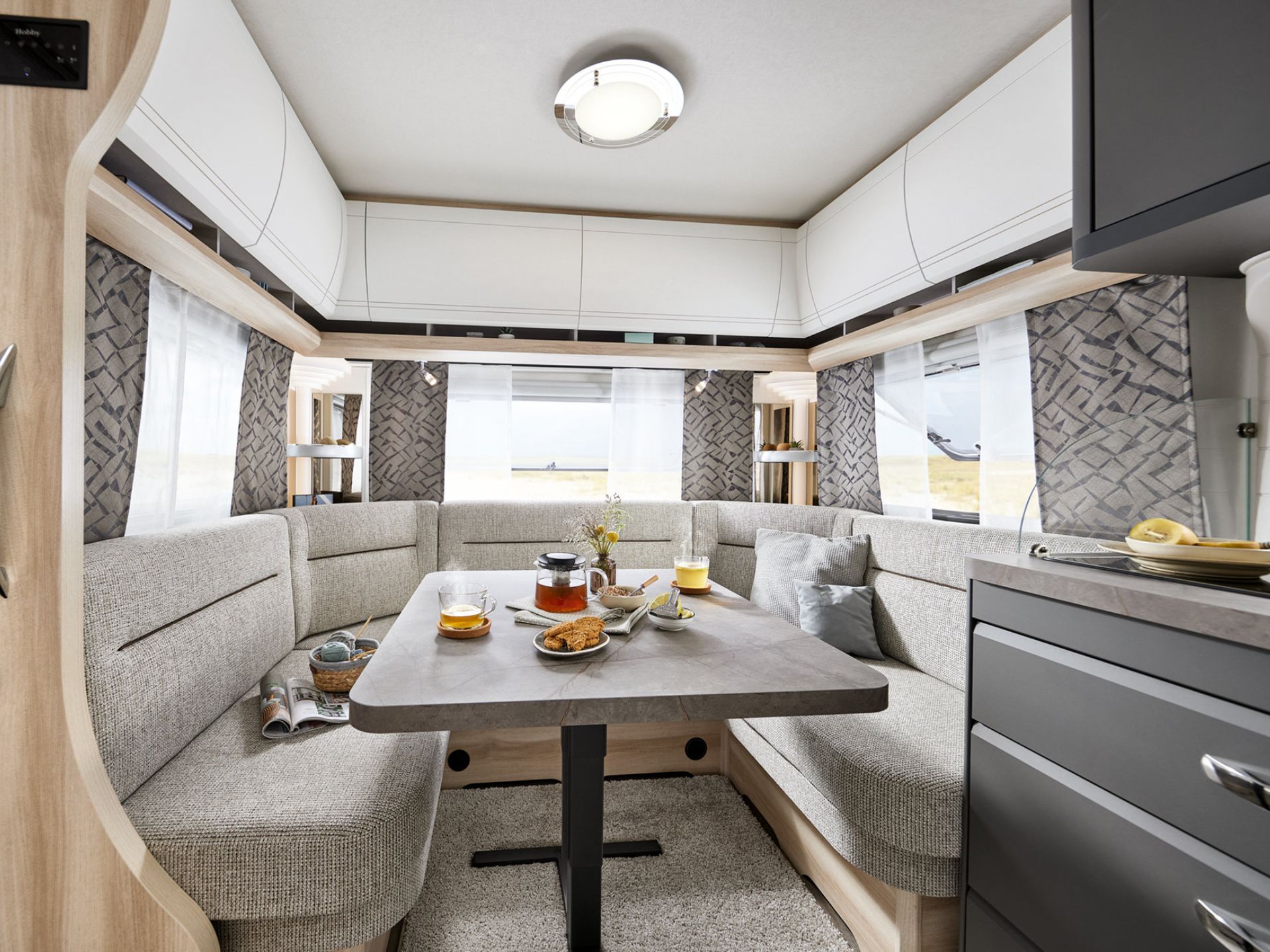 Wohnwagen Innenraum Sitzecke