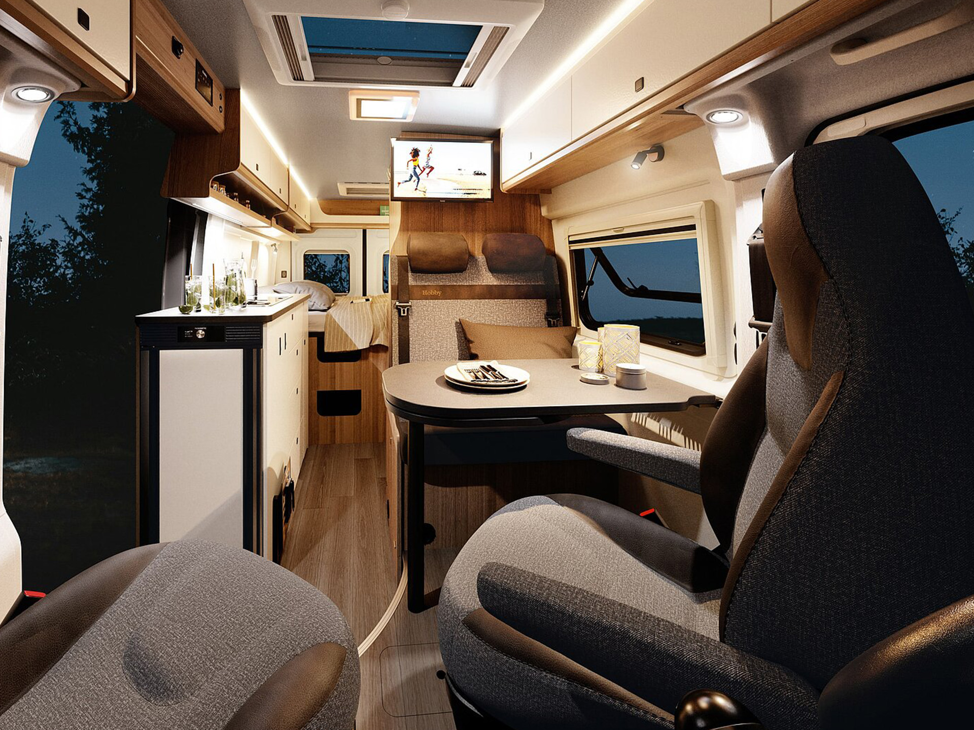 Hobby Ontour Van First Edition Sondermodell 2025 Inneneinrichtung Innenraumbeleuchtung